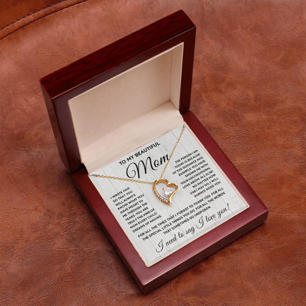 Mom I Will Always Need You, Forever Love Necklace, Anniversary Gift For Mom