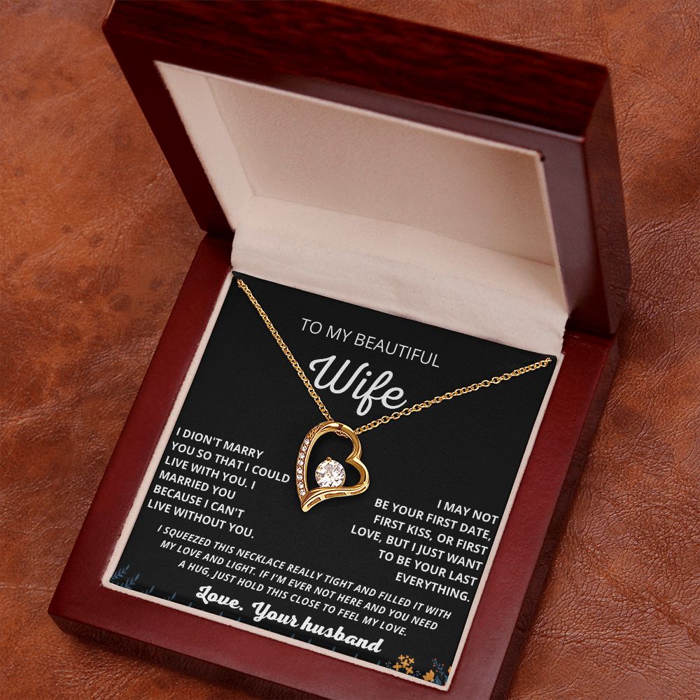 To My Beautiful Wife | Feel My Love | Forever Love Necklace | Best Gifts for Your Wife