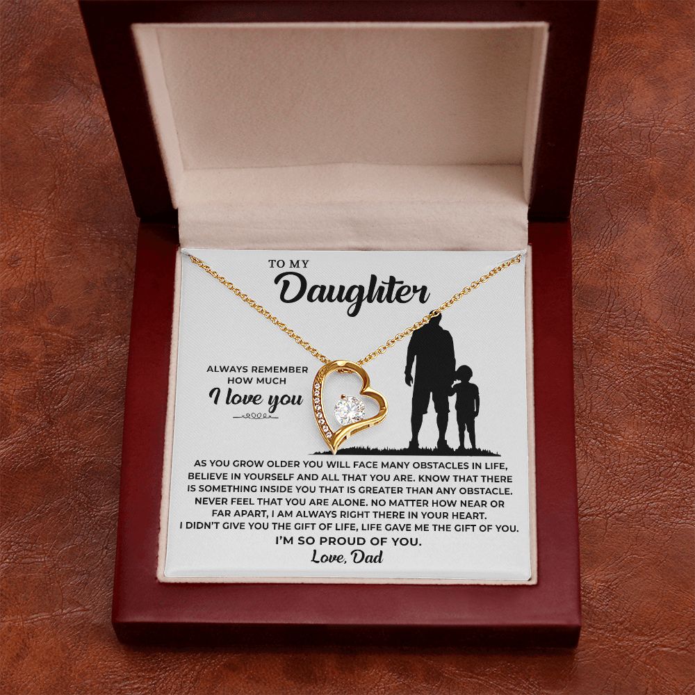 Daughter As You Grow Older, Forever Love Necklace, Gift For Daughter From Dad