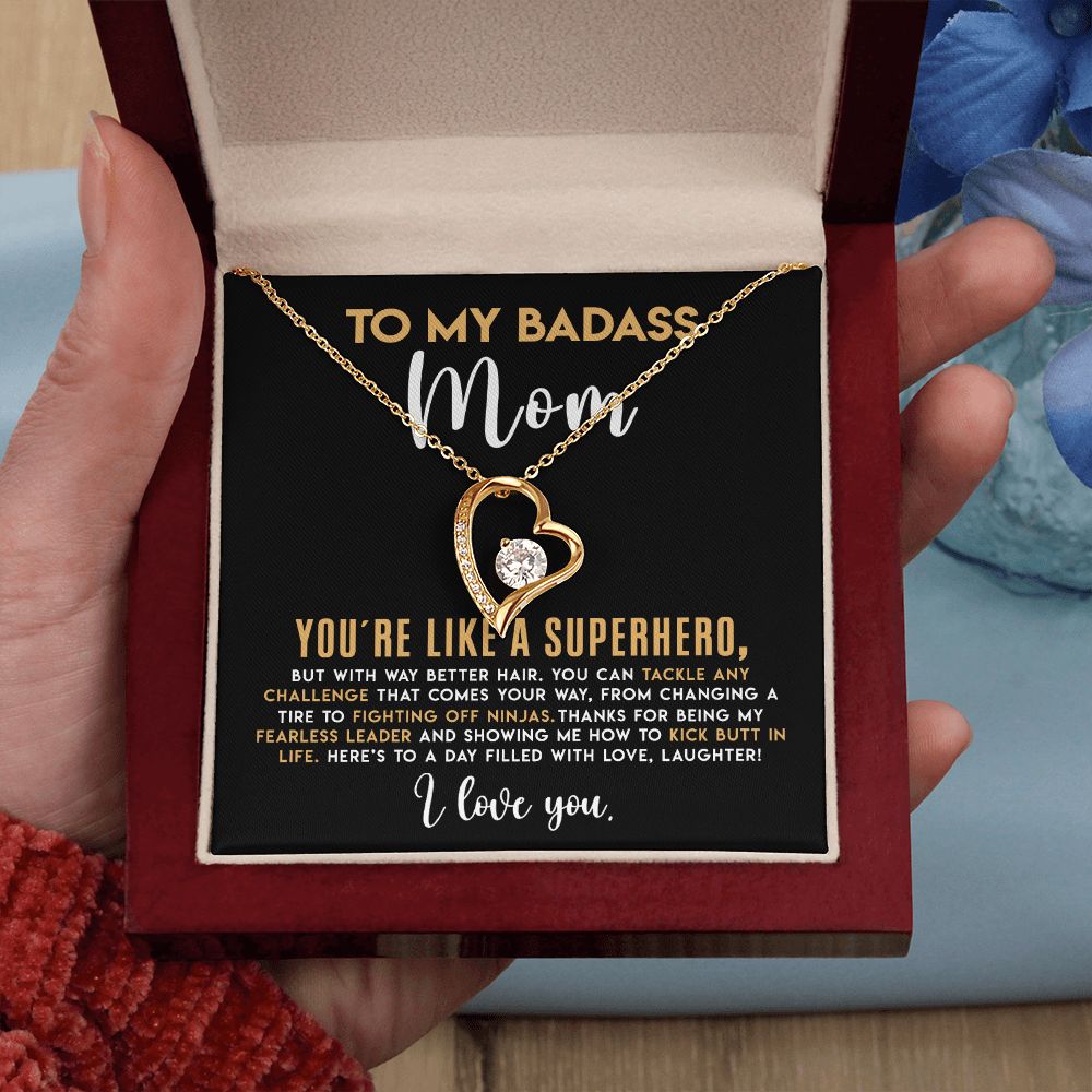 Mom Like A Superhero, Forever Love Necklace, Mother's Day Gift Idea