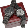 To My Son Gift From Dad | Never Forget That I Love You | Engraved Black Chronograph Watch