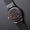 To My Son From Dad | I Pray You'll Always Be Safe | Engraved Wooden Watch