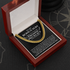 To My Bonus Son | Proud Of You | Cuban Link Chain Necklace