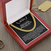 To My Man | The Journey | Cuban Link Chain Necklace | Gift for Man