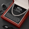 To My Man The Day I Met You Cuban Link Chain Necklace, Anniversary Gifts, Gift Ideas for Boyfriend Husband, Christmas Gift for Man, Valentine's Day Gift