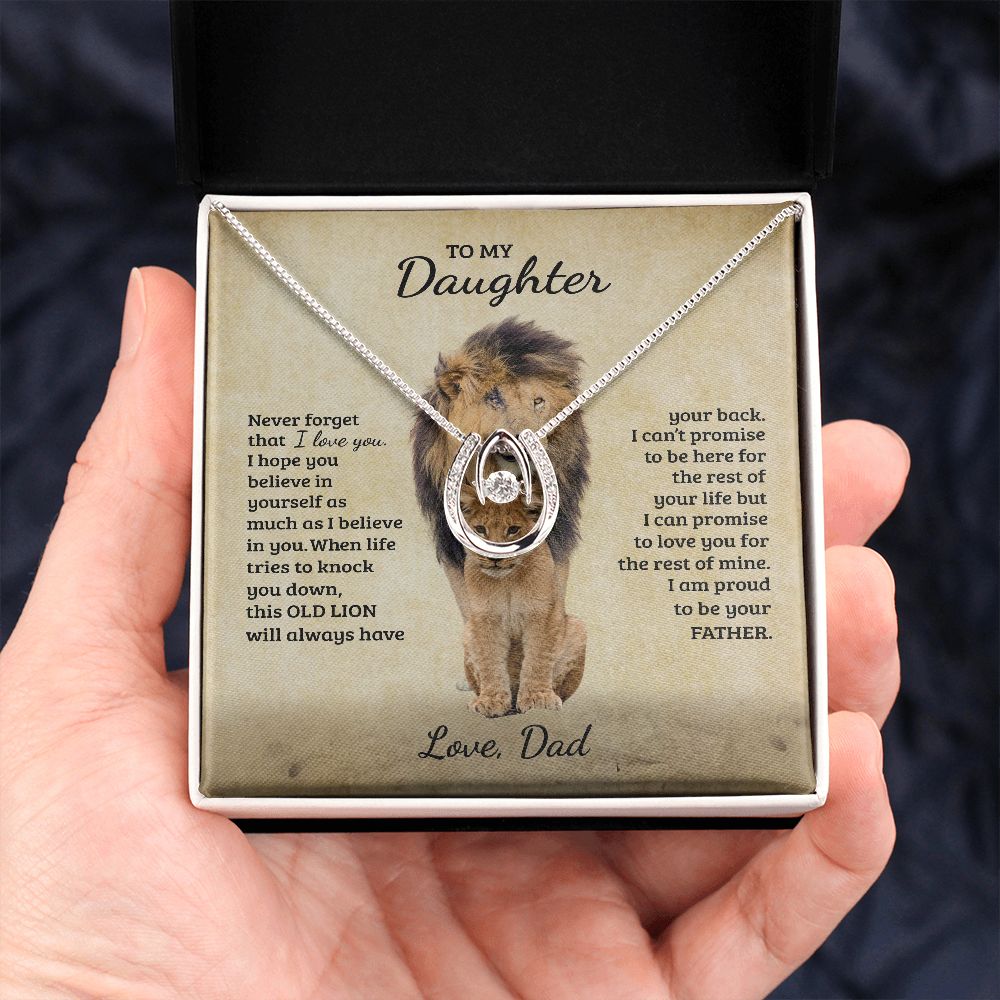 To My Daughter I When Lifes Tries To Knock You Down I Lucky In Love Necklace