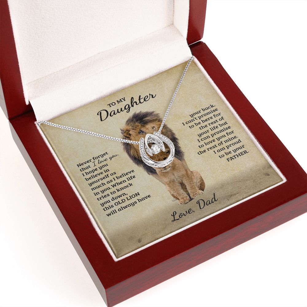 To My Daughter I When Lifes Tries To Knock You Down I Lucky In Love Necklace