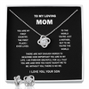 To My Loving Mom | I Love You | Love Knot Necklace