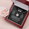 To My Loving Mom | I Love You | Love Knot Necklace