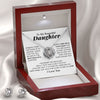 To My Beautiful Daughter | Always keep me in your heart | Love Knot Earring & Necklace Set