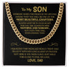 To My Son Gift From Dad | Most Beautiful Chapters | Cuban Link Chain Necklace