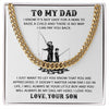 My Dad My Hero | Gift For Dad From Son | Cuban Link Chain