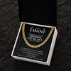 To My Man | Promise Necklace Always Remember | Cuban Link Chain Necklace