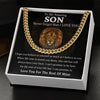 To My Son - Love You For The Rest Of Mine, Cuban Link Chain Necklace Gift for Son on Special Day