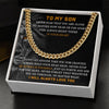 To My Son - Hold Your Head High, Cuban Link Chain Gift