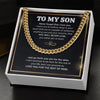 To My Son I Just Go Forth And Aim For The Skies I Cuban Link Chain Necklace