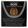 To My Son - Love You For The Rest Of Mine, Cuban Link Chain Necklace Gift for Son on Special Day
