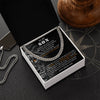 To My Son - Straighten Your Crown, Cuban Chain Necklace Gift to Son