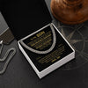 To My Son Gift From Dad | Most Beautiful Chapters | Cuban Link Chain Necklace