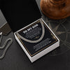 To My Son I Just Go Forth And Aim For The Skies I Cuban Link Chain Necklace