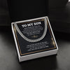 To My Son I Just Go Forth And Aim For The Skies I Cuban Link Chain Necklace