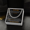 To My Son - Hold Your Head High, Cuban Link Chain Gift