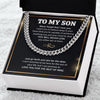 To My Son I Just Go Forth And Aim For The Skies I Cuban Link Chain Necklace