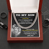 To My Son From Dad | When Life Tries To Knock You Down | Cuban Link Chain Necklace