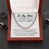 To My Man Cuban Link Chain Necklace, My Life My Love, Perfect Gift for Your Man