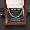 To My Son I Just Go Forth And Aim For The Skies I Cuban Link Chain Necklace