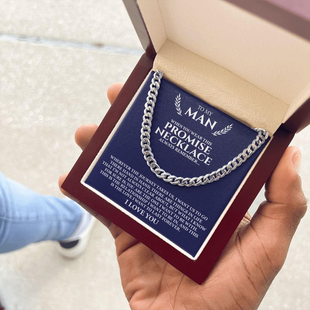 Man The Journey Takes Us, Cuban Link Chain, Romantic Gift for Your Man