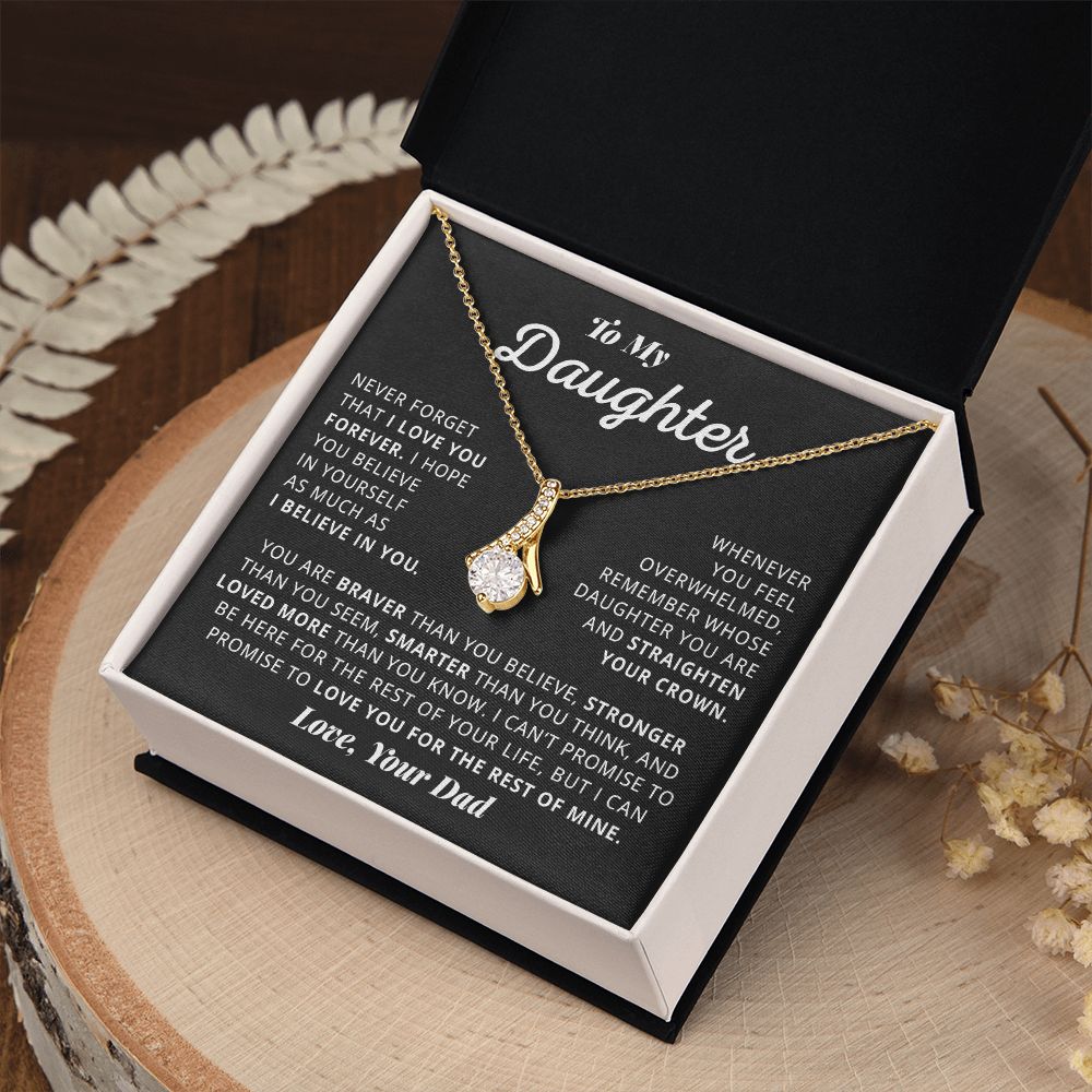 Daughter I Love You Forever, Alluring Beauty Necklace, Graduation Gift Idea, Birthday Necklace From Dad