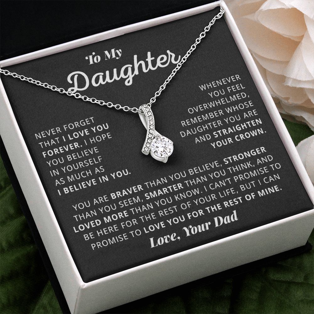 Daughter I Love You Forever, Alluring Beauty Necklace, Graduation Gift Idea, Birthday Necklace From Dad