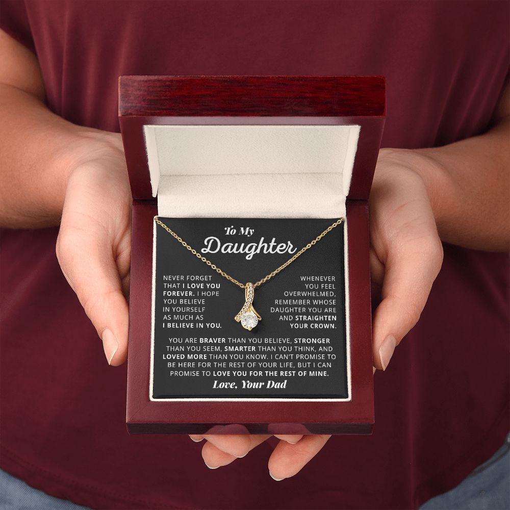 Daughter I Love You Forever, Alluring Beauty Necklace, Graduation Gift Idea, Birthday Necklace From Dad