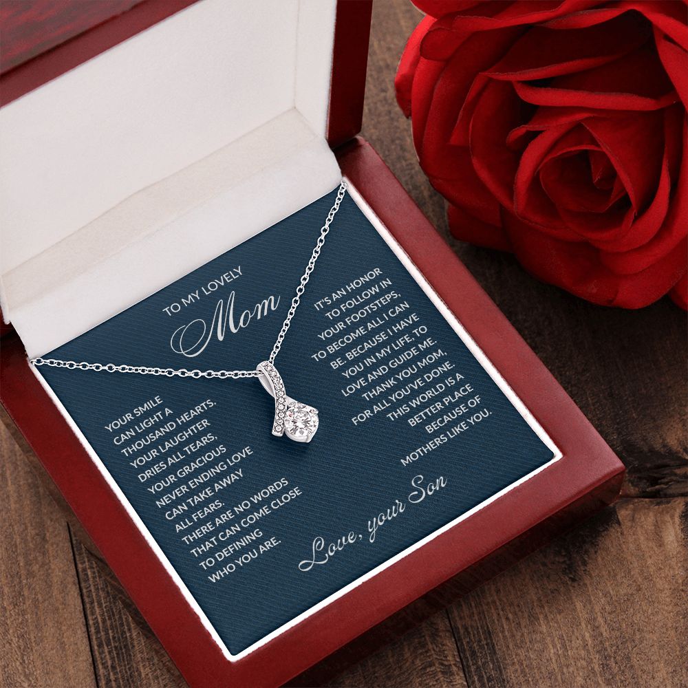 Mom Your Smile, Alluring Beauty Necklace, Perfect Gift For Mom From Son