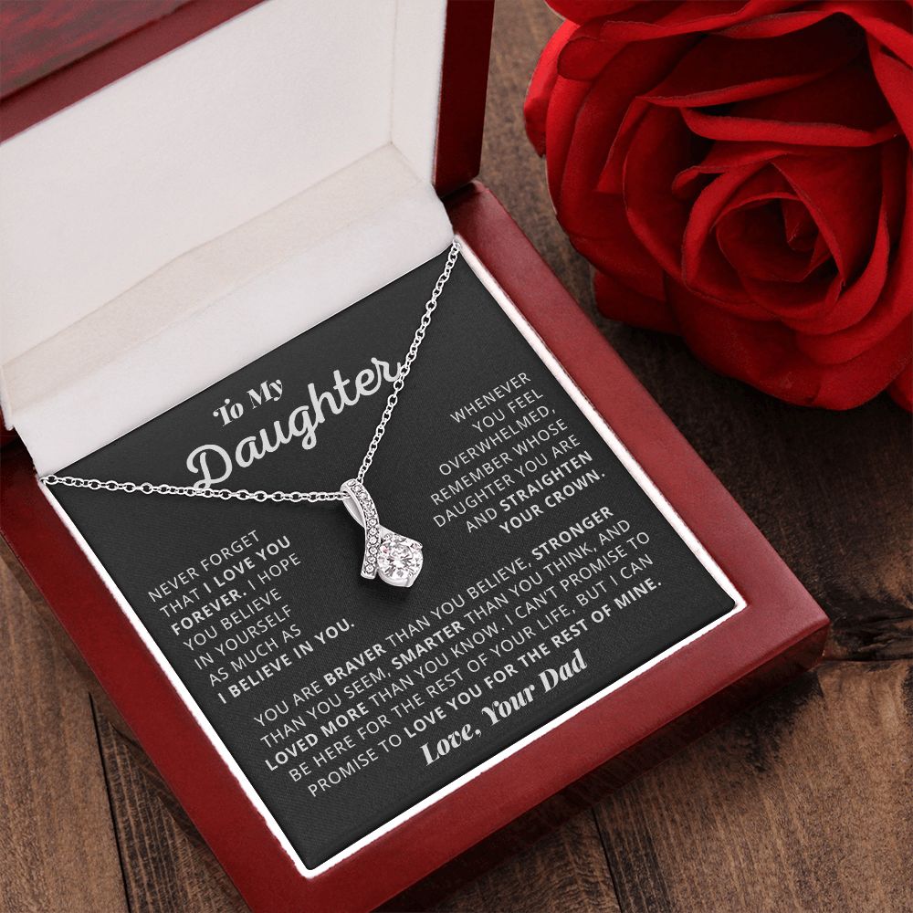 Daughter I Love You Forever, Alluring Beauty Necklace, Graduation Gift Idea, Birthday Necklace From Dad