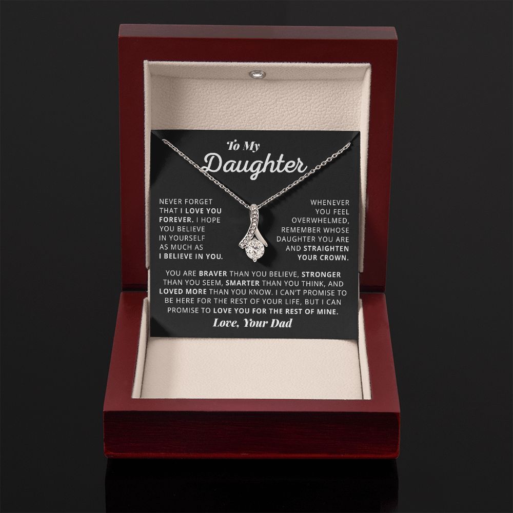 Daughter I Love You Forever, Alluring Beauty Necklace, Graduation Gift Idea, Birthday Necklace From Dad