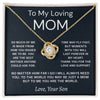 Mom You Are The World | Gift For Mom From Son | Love Knot Necklace