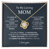 Mom You Are My Rock, Love Knot Necklace, Christmas Gift for Mom
