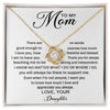 To My Mom Gift From Daughter | There Are No Words | Love Knot Necklace