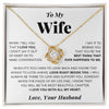To My Wife | I Love You With All My Heart | Love Knot Necklace