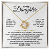 To My Daughter Gift From Dad | Be Confident And Just Do Your Best | Love Knot Necklace