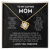 To My Loving Mom | You Are My First Country | Love Knot Necklace