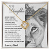 To My Daughter Gift From Dad | Never Forget That I Love You | Love Knot Necklace.