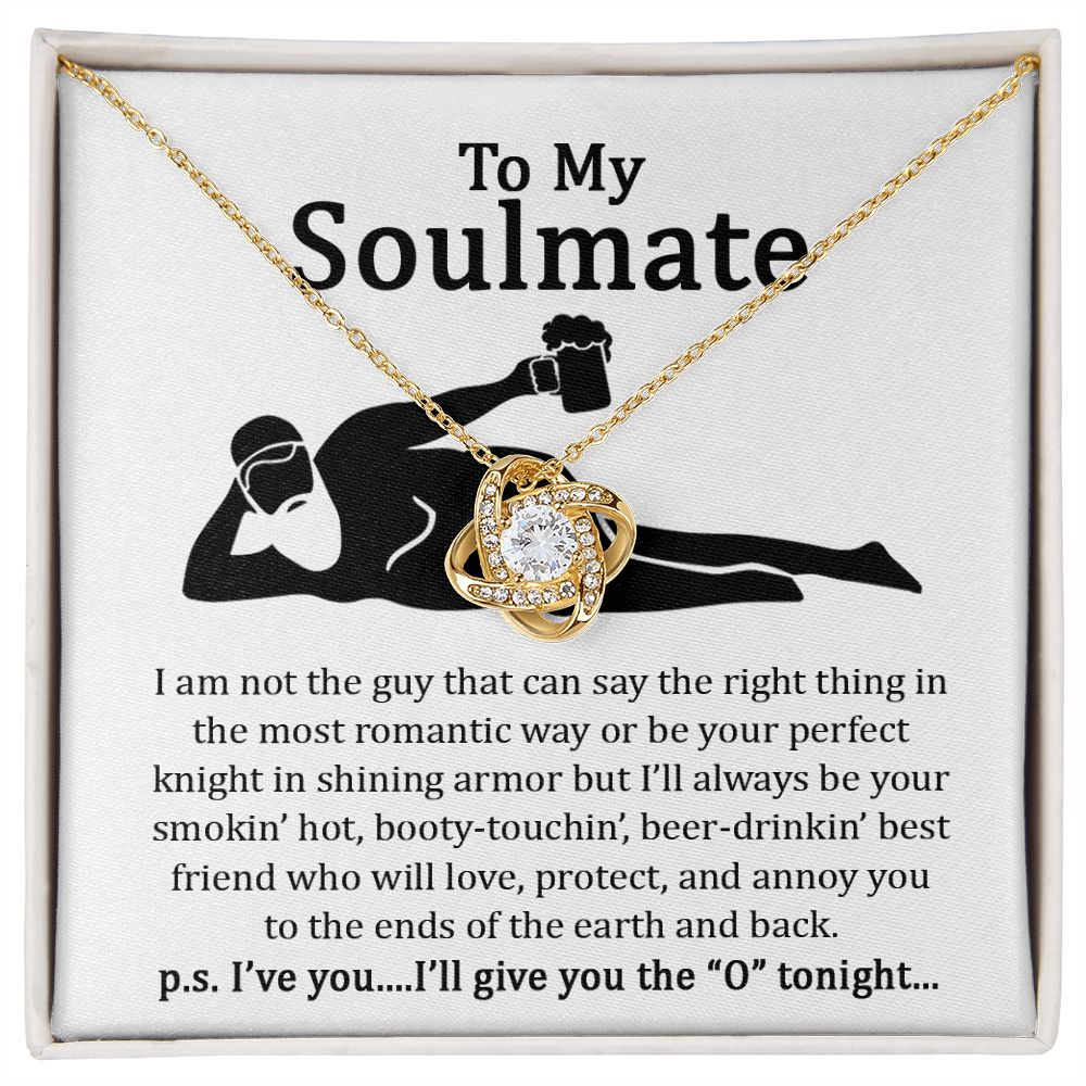 To My Soulmate | I will give you the O'tonight | White Version | Love Knot Necklace.