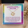 Kindergarten Teacher Necklace, Gift for Teacher, Christmas Teacher gift
