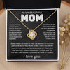 To My Mom - Always Your Little Boy - Love Knot Necklace Gift for Mom
