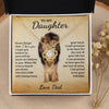 To My Daughter | Old Lion | Love Knot Necklace | Gift for Daughter from Dad