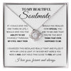 Soulmate My Love & Light | Romantic Gift For Your Soulmate | Love Knot Necklace