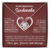 To My Beautiful Soulmate | If I Could Give You One Thing In Life | Love Knot Necklace
